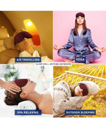 UAMAL 3D Eye Mask Sleep Mask - 100% Blackout Eyelash Extension Sleep Mask for Women & Men - Premium DARK CRIMSON Sleeping Eye Mask - Adjustable Strap Travel Essential - Buy Online on GoSupps.com