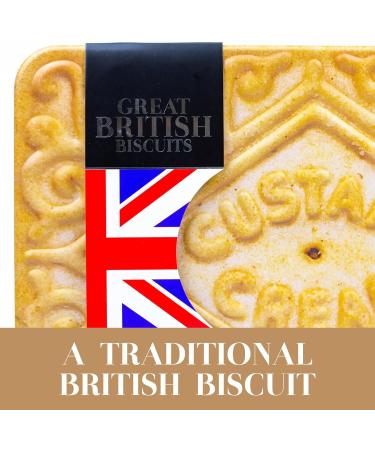 Giant Custard Cream Biscuits Gift Set - Custard Creams Novelty Biscuit Tin Family Biscuits Box with Custard Cream Luxury Biscuits - British Fathers Day Gift Ideas for Dads Birthday Hamper Tins 450g - Buy Online on GoSupps.com