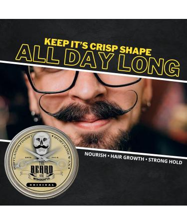 Moustache & Beard Wax for Men with Beard Comb | Promotes Growth, Moisture Resistant, Natural Ingredients | Original 15 ml - Buy Online on GoSupps.com