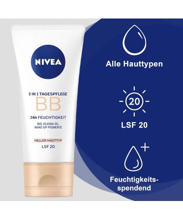 NIVEA Daily Essentials BB Cream 5-in-1 Beautifying Moisturiser Light 50ml - Pack of 1 - Buy Online on GoSupps.com