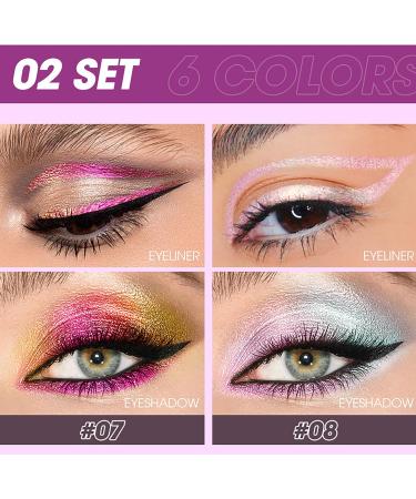 Joyeee Liquid Eyeliner 6pcs Colored Eye Liner Eyeliner Pencil Brown Blue Red White Green Glitter Eyeliner Set Waterproof Smudgeproof Long Lasting Pigmented Gel Eyeliner Make Up for Girl Women Gift #037 - Buy Online on GoSupps.com