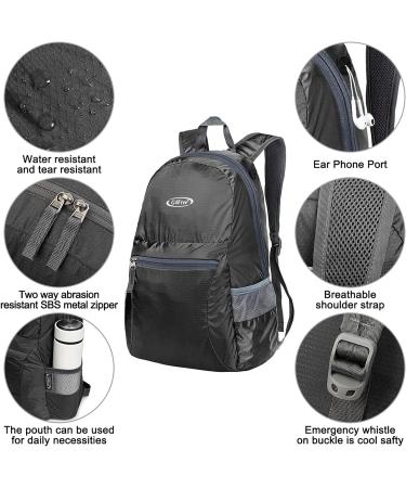 G4Free 20L Lightweight Packable Backpack - Travel Hiking Daypack - Foldable - Black - Buy Online on GoSupps.com