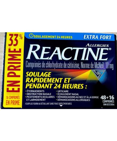Reactine Extra Strength Tablets 64 tablets - Buy Online on GoSupps.com