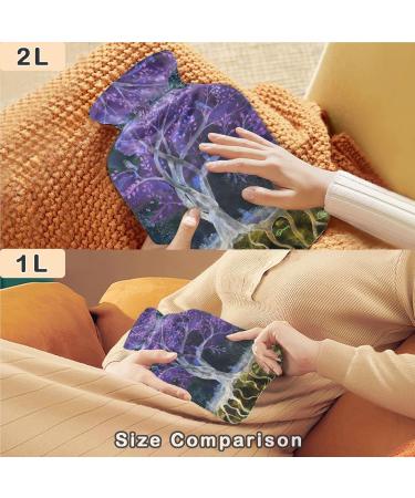 NAANLE Purple Tree of Life Hot Water Bottle | 2L Heat & Cold Therapy | Back Pain Relief & Hand/Foot Warmer - Buy Online on GoSupps.com