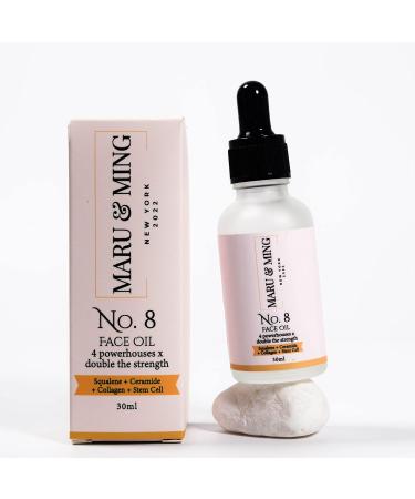 No. 8 Face Oil with Collagen Ceramide & Squalene - Anti-Aging Hydration for Smooth Skin | 1 oz - Buy Online on GoSupps.com