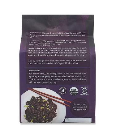 Lotus Foods Organic Forbidden Rice Ramen Noodles - 10oz (Pack of 6) | Gourmet Gluten-Free Option - Buy Online on GoSupps.com