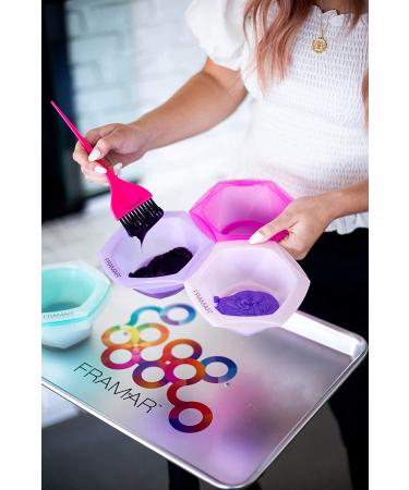 Framar Multi-Colored Connect and Color Bowl Set - 7 Pack for Hair Color, Bleach, and Dye - Buy Online on GoSupps.com