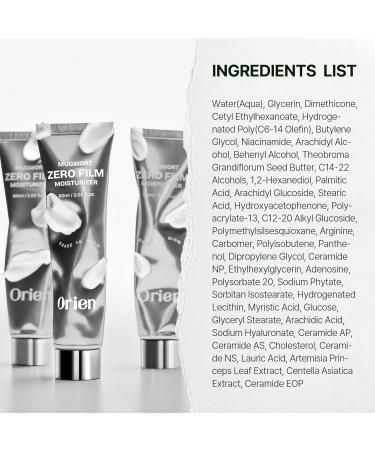 Orien Mugwort Zero Film Moisturizer 60ml Niacinamide 2% panthenol glycerin adenosine - Buy Online on GoSupps.com