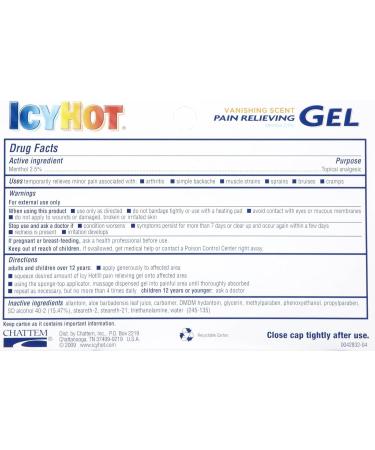 Icy Hot Vanishing Scent Pain Relieving Gel - 2.5 oz | Fast-Acting Pain Relief | Shop Internationally - Buy Online on GoSupps.com