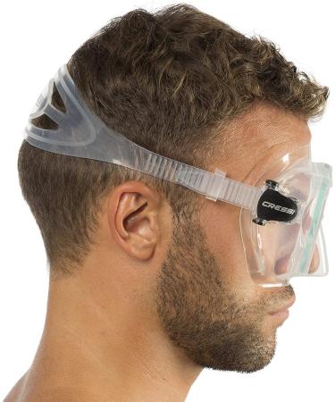 Cressi F1 Frameless Scuba Diving Snorkeling Mask - Clear/Clear/Black - Buy Online on GoSupps.com