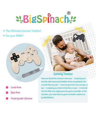 BigSpinach Baby Game Controller Teether Toy - Silicone Teething Toy for Gamer Parents & Kids - Cool Gaming Stuff (Blue+Black) - Buy Online on GoSupps.com