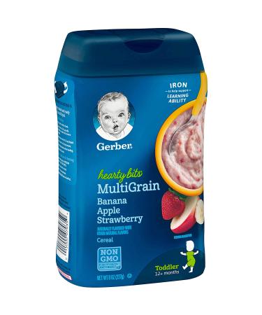 Gerber Hearty Bits MultiGrain Cereal 12+ Months - Banana Apple Strawberry 8 oz - Buy Online on GoSupps.com