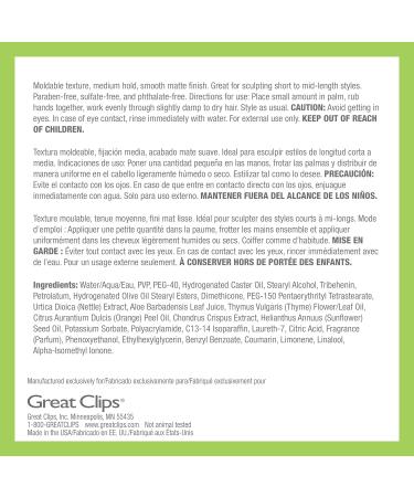 Great Clips Latitude Matte Texture Clay | Men's Hair Gel | Medium Hold No Shine 2oz - International Shipping Available - Buy Online on GoSupps.com