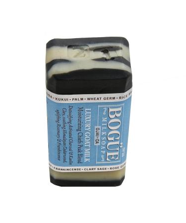 Goat Milk Soap Gift Set - BOGUE Chiefs Peak Blend No.21 with Activated Charcoal Kaolin Clay Cedarwood Rosemary & Frankincense | Facial Brush & Tray Included - Premium International Shipping - Buy Online on GoSupps.com