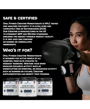 Opal Fitness Creatine Monohydrate Tablets - Increase Muscle Strength and Energy - Vegan & Easy to Swallow - Build Lean Muscle - Scientifically Proven - Buy Online on GoSupps.com