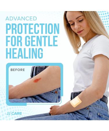 JJ CARE Silicone Foam Dressing 2x2 - Waterproof Silicone Bandages for Wound Care (Pack of 10 - Buy Online on GoSupps.com