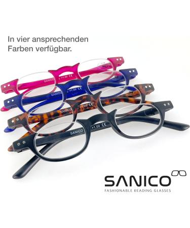 Sanico Fashionable Reading Glasses - 1.5 Diopter Unisex Semi-Frame Visual Aid | Stylish Turtle Design for Men & Women - Buy Online on GoSupps.com