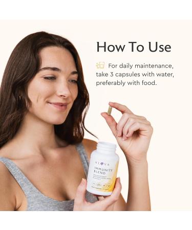 Alaya Naturals Immunity Blend - Advanced Immune Support with Vitamin C, Zinc, Elderberry, Garlic, Ginger, Morgina, Oregano and Astragalus: Support Immunity and Overall Health - 90 Capsules - Buy Online on GoSupps.com