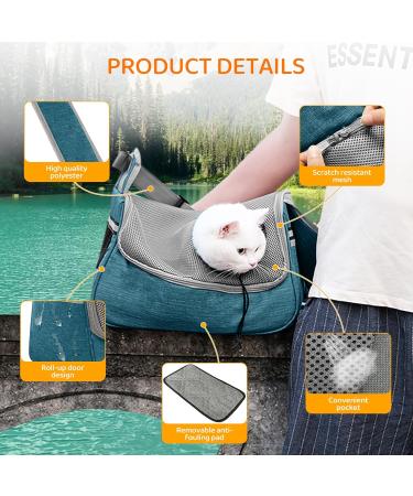 Flovippet Sling for Dogs & Cats - Breathable Dog Carrier Bag for Small Dogs up to 5kg - Soft Outdoor Travel Bag (Azure Blue) - Buy Online on GoSupps.com