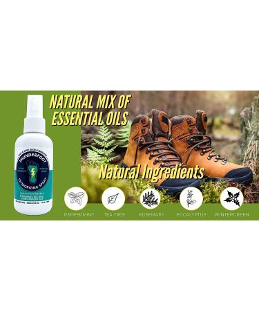 Thunderfoot Natural Shoe Deodorizing Spray - Mint Scent - 4 oz - Buy Online on GoSupps.com