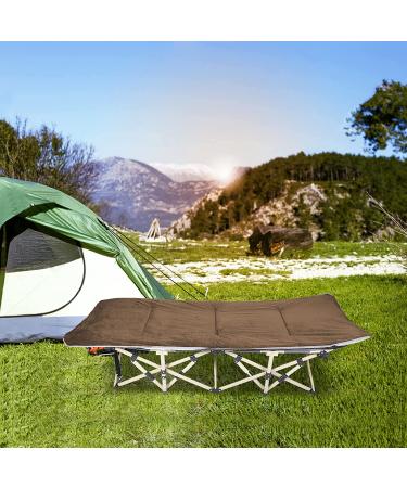CAMPMOON XL Camping Cot Pads Mattress for Adults - Thicker Cotton Sleeping Pad, Waterproof Bottom - 75x28 inches, Navy Blue/Gray Brown - Buy Online on GoSupps.com