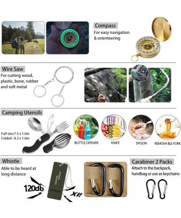 200Pcs Emergency Survival Kit & First Aid Gear with Molle Pouch - Ideal for Camping and Adventures - Black - Buy Online on GoSupps.com