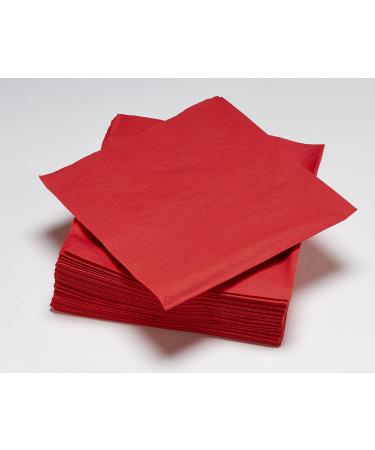 LE NAPPAGE 50 Red Airlaid Napkins - 33x33 cm FSC Certified Luxury Cellulose Wadding - International Shipping Available - Buy Online on GoSupps.com