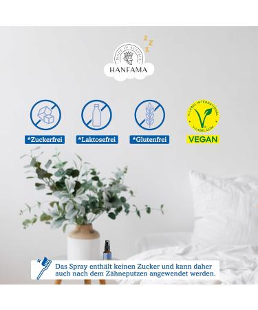 Hanfama Hemp & Melatonin Spray - Sugar-Free Vegan Sleep Aid for Faster Sleep | 0.5mg Melatonin | 30ml for 300 Relaxed Nights - Buy Online on GoSupps.com