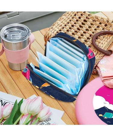 Menstruation Pad Bag with Zipper - Women's Napkin & Tampon Collection Bag | Space Missiles Color 7 - Shop Now! - Buy Online on GoSupps.com