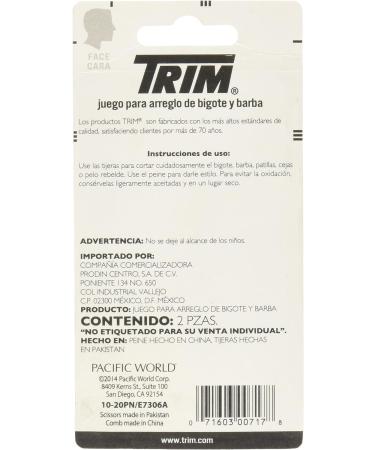 Trim Specialtycare Mustache/Beard 00717 Scissors and Comb - Precision Grooming Set - Buy Online on GoSupps.com