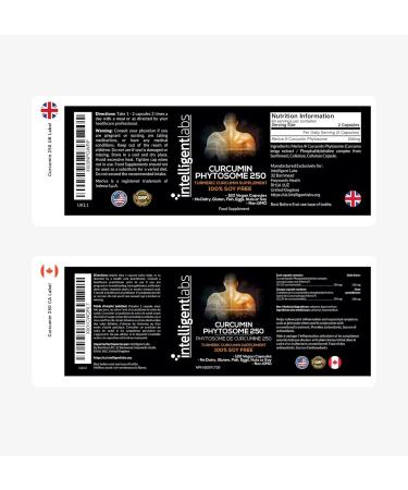 Intelligent Labs Meriva Curcumin Phytosome - 2900% Better Absorbed, 100% Soy Free - 120 Capsules - Buy Online on GoSupps.com