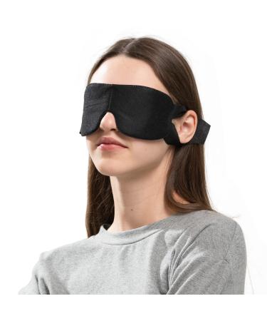 CROUVM Pack of 30 Disposable Sleep Eye Mask for Men Women Blindfold Eye Mask Shade Cover for Sleeping Night Sleep Mask Block Out Light Soft Comfort Eye Shade Cover for Travel Yoga Nap Black