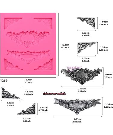 Funshowcase Angel Tag Frame Corner Silicone Mold - Ideal for Cake Decoration and Crafting Projects - Buy Online on GoSupps.com