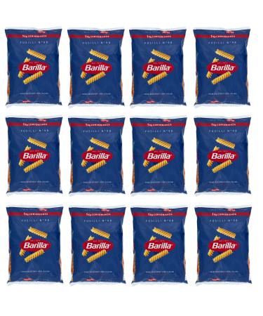 Barilla Barilla Fusilli N.98 Pack of 12 Italian pasta 100% Italian wheat 1 kg + Gourmet Italian Polpa 400 g