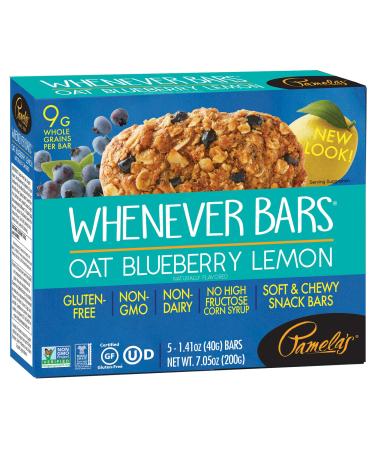 Pamela's Products Gluten Free Whenever Bars, Blueberry Lemon, 5 Count