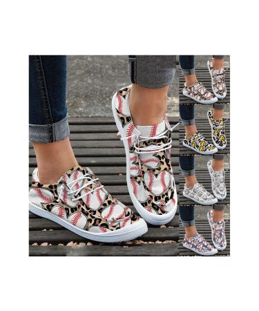 BLUGY Women Sneakers Fashion Casual Baseball Non Positioning Printed Sneakers Canvas Fashion Casual Shoes Women Casual Shoes Blue 38