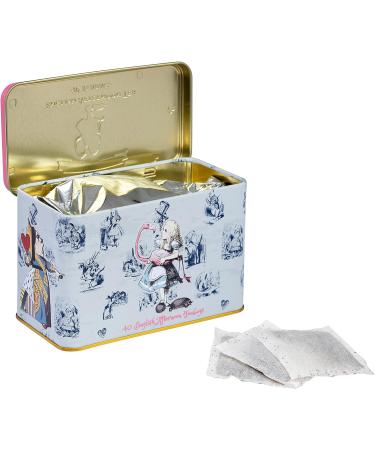 New English Teas Alice in Wonderland Pink Tea Caddy with 40 English Afternoon Tea Bags - Mad Hatter Tea Party Decor - Buy Online on GoSupps.com