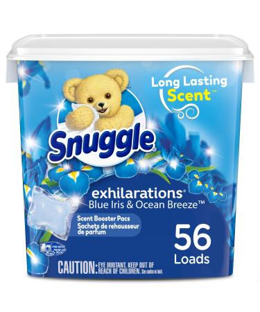 Snuggle Exhilarations In Wash Laundry Scent Booster Pacs, Blue Iris & Ocean Breeze, 56 Count