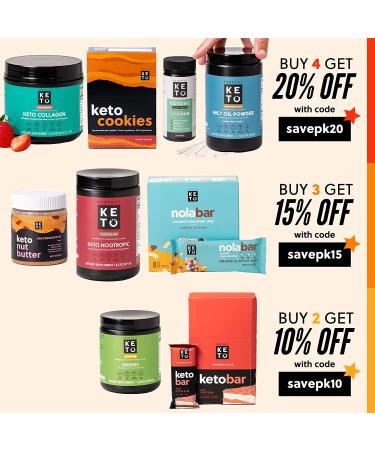 Perfect Keto Nola Bars - Gluten-Free Chewy Peanut Butter Granola Bars | Zero Added Sugar & Carbs | Nutrient-Dense Snack for Curbing Cravings | 8 Bars 32g - Buy Online on GoSupps.com