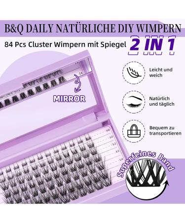 Shop 84 PCS Eyelash Extensions Z06 B & Q - DIY Individual Lashes Reusable Clusters for Beginners - Perfect for Home Application! - Buy Online on GoSupps.com