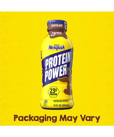 Nestle Nesquik Protein Plus Chocolate Milk - 14 Fl Oz (Pack of 12) - Buy Online on GoSupps.com