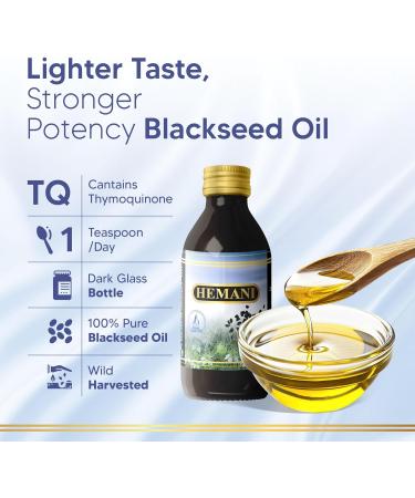 Hemani Black Seed Oil 125 ML - 4 FL OZ - First Cold Pressed - Alcohol Free - Solvent Free - Immunity Booster - Black Cumin Seed Oil from 100% Halal Genuine Nigella Sativa - Buy Online on GoSupps.com