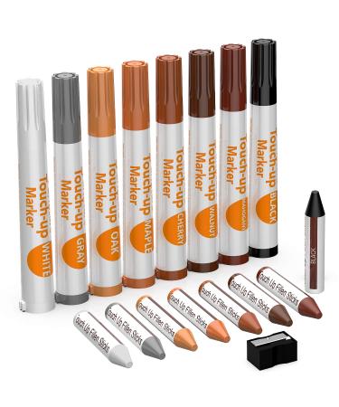 NADAMOO Furniture Markers Touch up, Wood Furniture Repair Kit, Wood Scratch Repair Pen for Stains Scratches Hardwood Floors Tables, Set of 17 - Buy Online on GoSupps.com