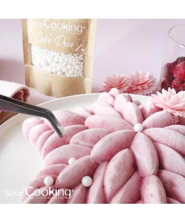 ScrapCooking ScrapCooking - Pearlescent Sugar Pearls 60g - Edible Cake Decoration - Cute Decorative Pearls and Sprinkles - For Desserts Cakes and Cupcakes - Christmas Birthday - White - 7470 - Buy Online on GoSupps.com