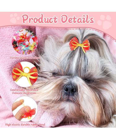 Chumia 100 Pcs Dog Hair Bows for Small Dogs - Cute Hair Accessories for Puppy Grooming - Pet Bowknot for Girl Cat Poodle Shih Tzu - Large & Small Dogs - Buy Online on GoSupps.com