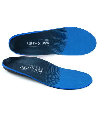 Plantar Fasciitis Feet Insoles Arch Supports Orthotics Inserts Relieve Flat Feet  High Arch  Foot Pain (Blue  Mens 6-6 1/2 | Womens 8-8 1/2) Mens 6 - 6 1/2 | Womens 8 - 8 1/2 Blue