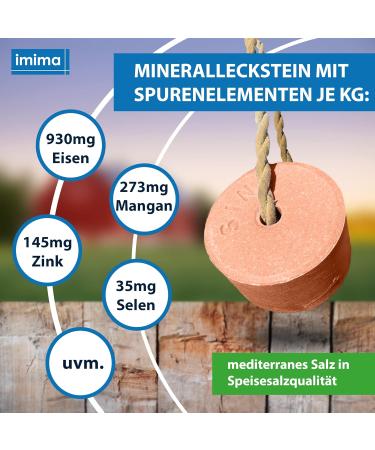 imima Mineral Lick Horse VITAMIN PLUS Selenium Salt Lick Set 4 x 3 kg - Salt Lick Stones for Horses Sheep Goats Game and Cattle - Mineral Stone for Licking Salt - Buy Online on GoSupps.com