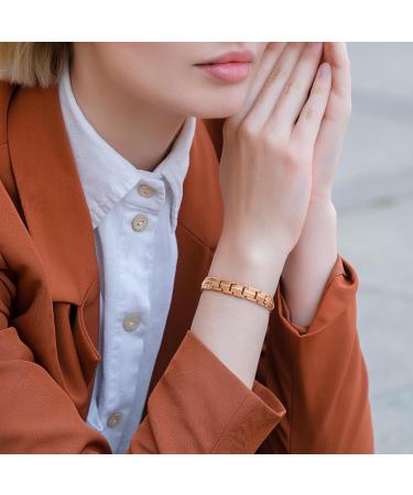 Magnetrx Ultrastarkes Titan Magnet Arm Band for Women | Magnetic Bracelets in Rose Gold | Size Determination Tools Included - Buy Online on GoSupps.com