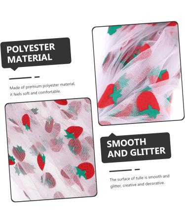 NUOBESTY Sequin Design Strawberry Table Diiy Headdress Accessory Trim Craft Runner Wedding Tutu Glitter 500X150cm White - Buy Online on GoSupps.com