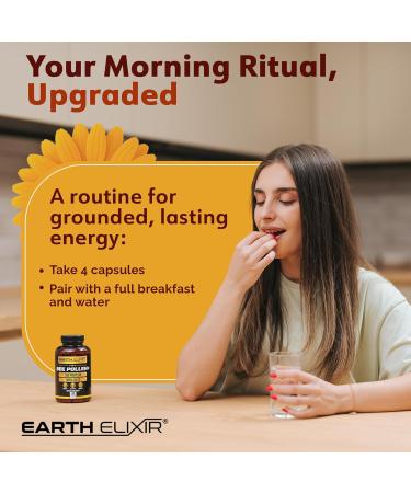 Earth Elixir 3-in-1 Organic Bee Pollen Capsule Non-GMO Pure Raw Bee Pollen Royal Jelly Propolis Extract for Women & Men Natural Energy Immune & Vitality Support 180 Propolis Capsules - Buy Online on GoSupps.com